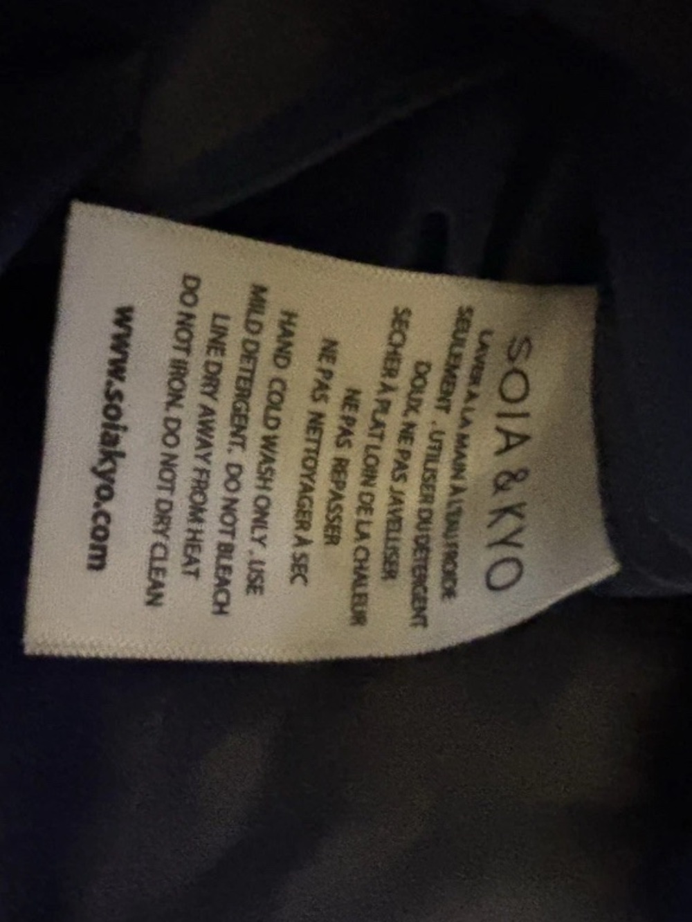 Soia & Kyo Montella Mid Length Blue Rain Jacket- M - Picture 7 of 12